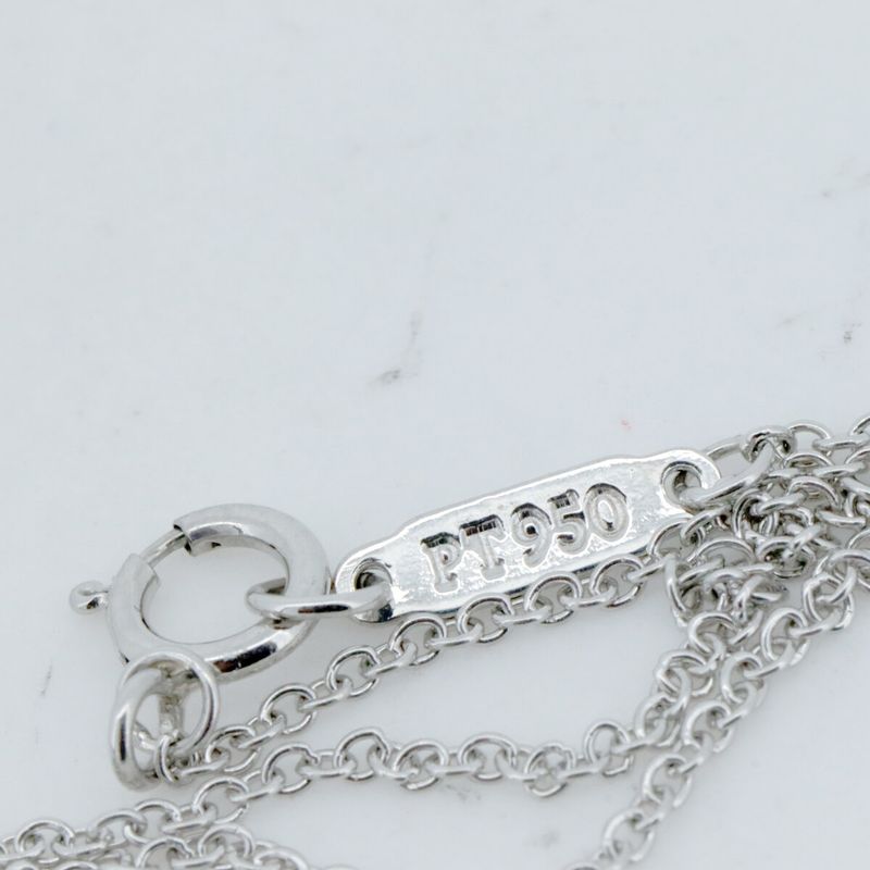 Tiffany & Co Sentimental Heart With Diamonds And Pink Sapphires Necklace Pt950