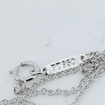 Tiffany & Co Sentimental Heart With Diamonds And Pink Sapphires Necklace Pt950