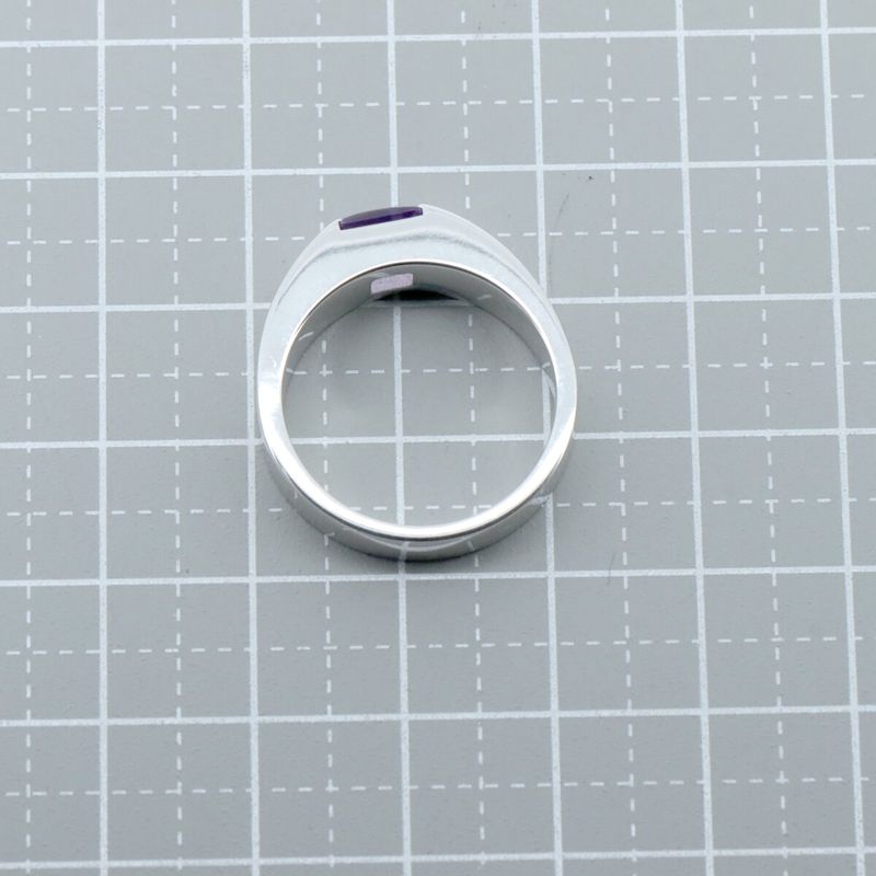 Cartier Tank Ring Ring Size 16.5 Amethyst 18K White Gold (18k White Gold )
