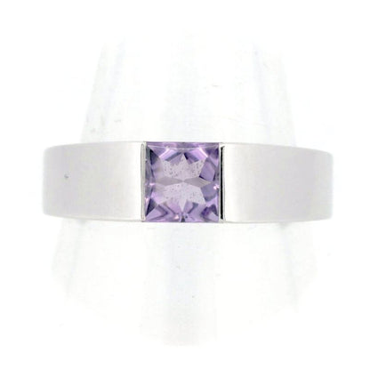 Cartier Tank Ring Ring Size 16.5 Amethyst 18K White Gold (18k White Gold )