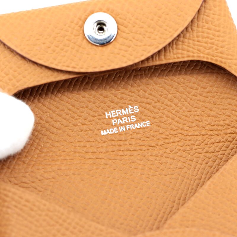 Hermes Bastia Brown Coin Case Men's Women's Pawnbroker