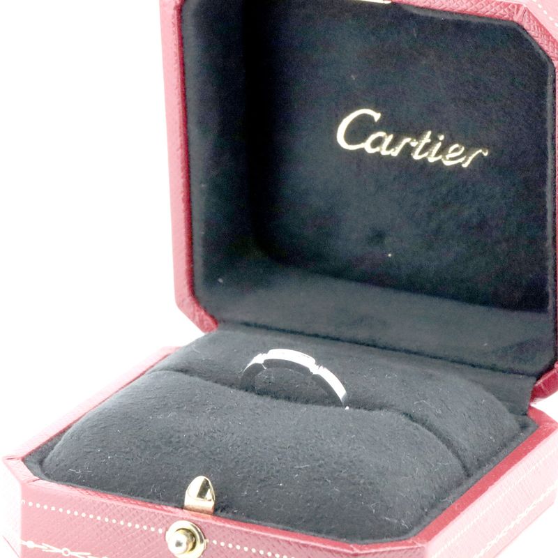 Cartier Maillon Panthère Diamond Ring Size 7 18K White Gold (18k White Gold )