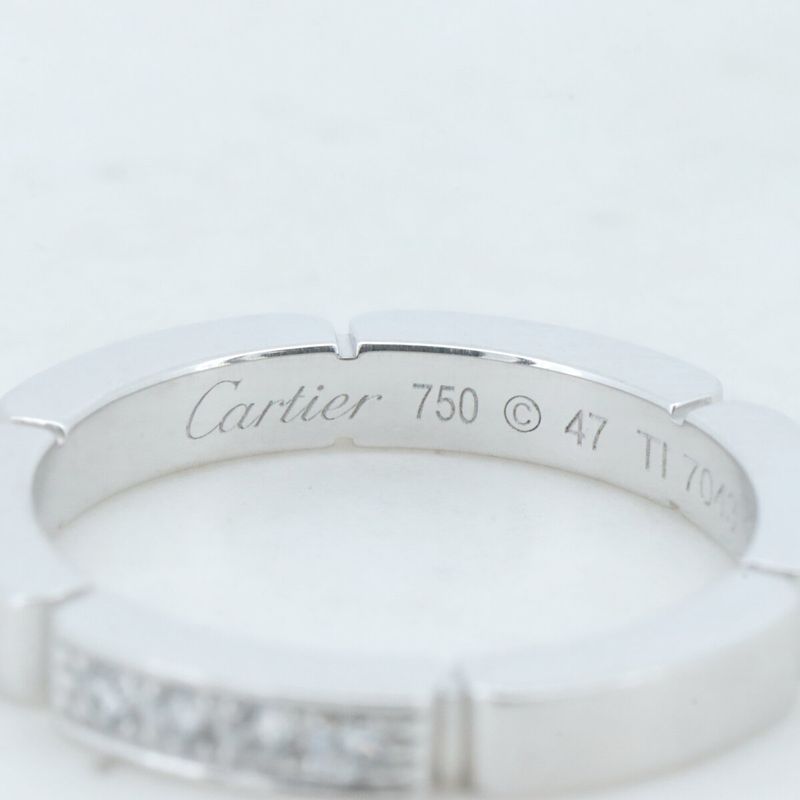 Cartier Maillon Panthère Diamond Ring Size 7 18K White Gold (18k White Gold )