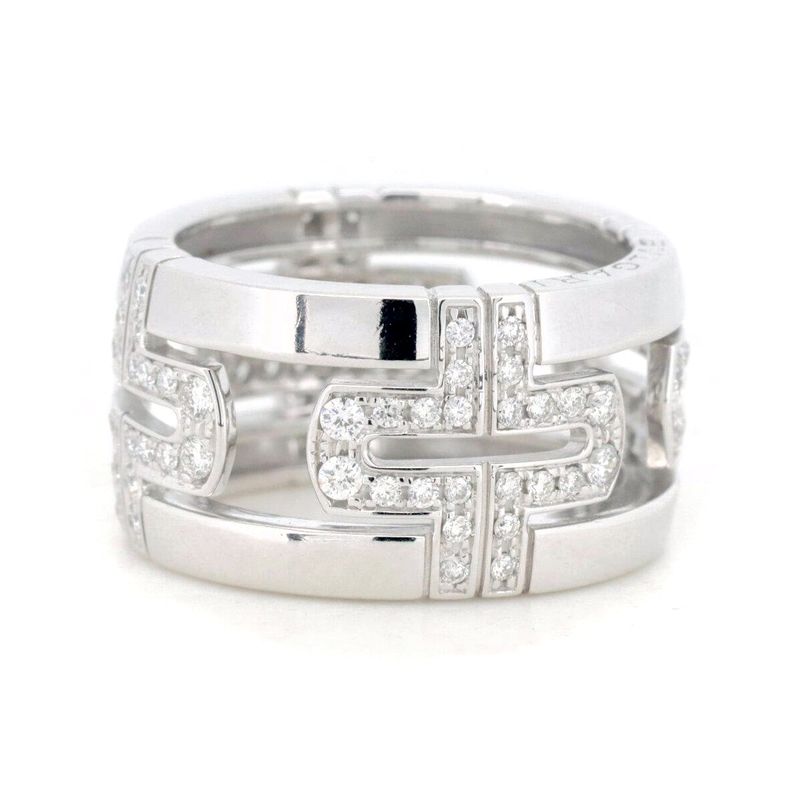 Bulgari Parentesi Diamond Ring Ring Size 11.5 18K White Gold (18k White Gold )