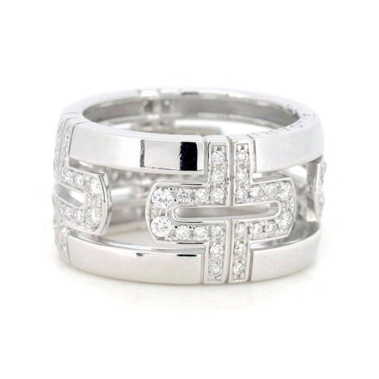 Bulgari Parentesi Diamond Ring Ring Size 11.5 18K White Gold (18k White Gold )