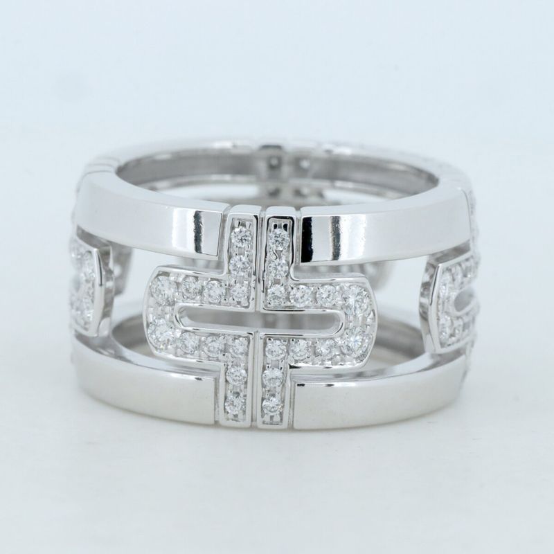 Bulgari Parentesi Diamond Ring Ring Size 11.5 18K White Gold (18k White Gold )