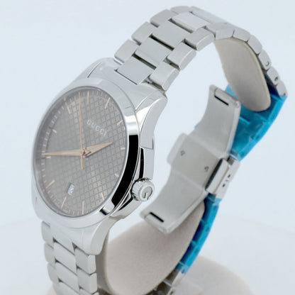Gucci G-timeless 126.4 Men's Wristwatch Quartz Gold Color Stainless Steel