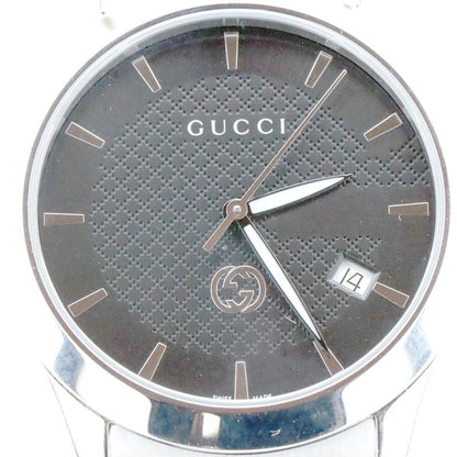 Gucci Timeless Ya1264106 Men's Watch Silver Color Quartz Black Dial Pawnshop Lot