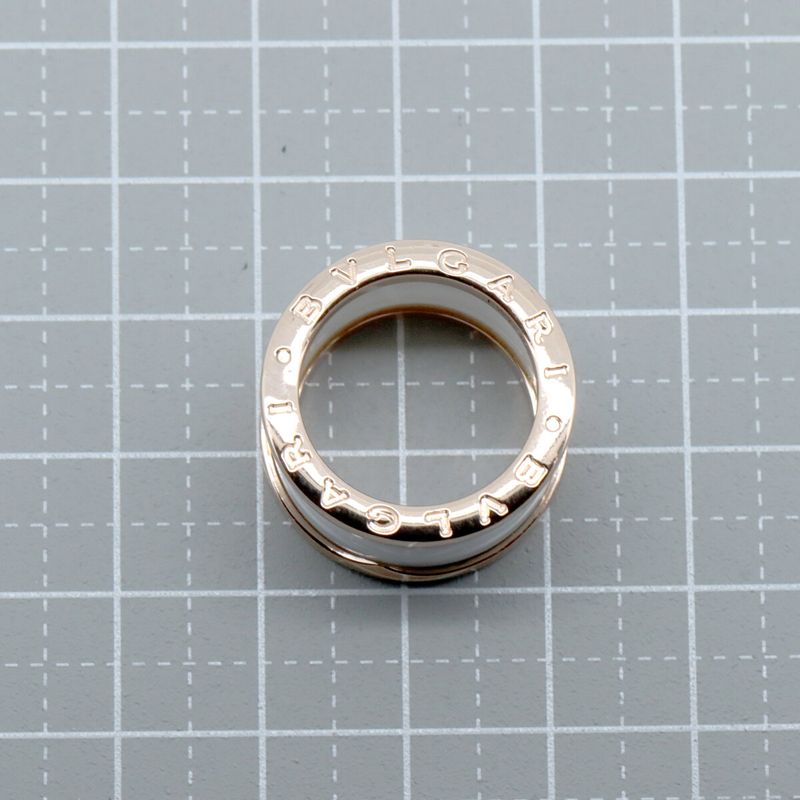Bulgari Bee Zero One 4-band White Ceramic Size 11 18K Pink Gold (18k Pink Gold)