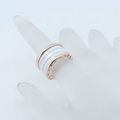 Bulgari Bee Zero One 4-band White Ceramic Size 11 18K Pink Gold (18k Pink Gold)