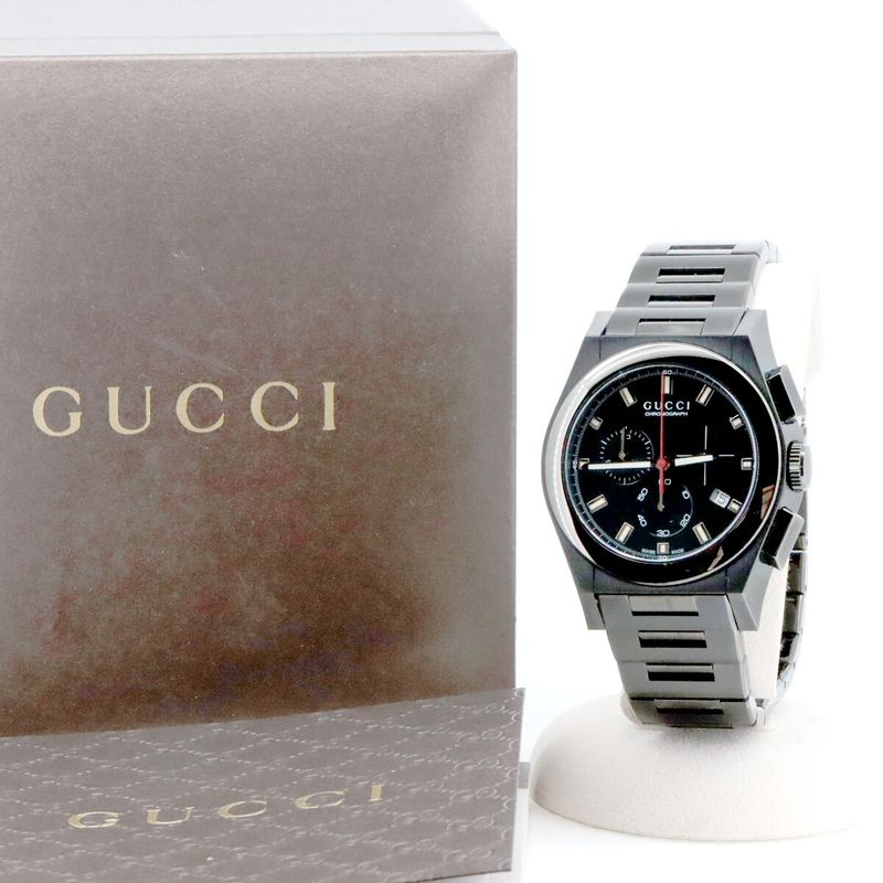 Gucci Pantheon 115.2 Men's Wristwatch Quartz Black Pawnshop Item