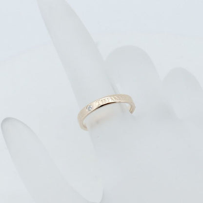 Tiffany & Co Flat Band Diamond Ring Ring Size 9 3 Points 18K Pink Gold (18k