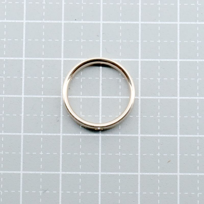 Tiffany & Co Flat Band Diamond Ring Ring Size 9 3 Points 18K Pink Gold (18k