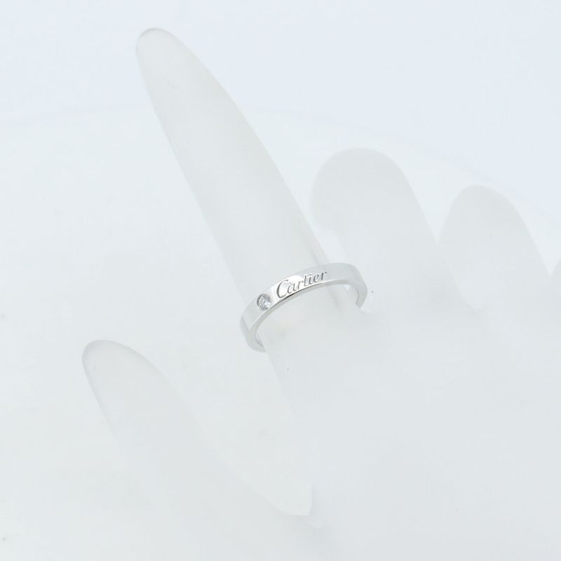 Cartier Engraved Diamond Ring Size 9 Pt950 (platinum ) Pawnbroker