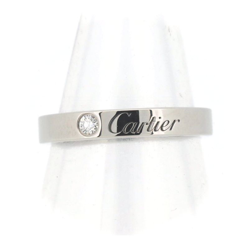Cartier Engraved Diamond Ring Size 9 Pt950 (platinum ) Pawnbroker