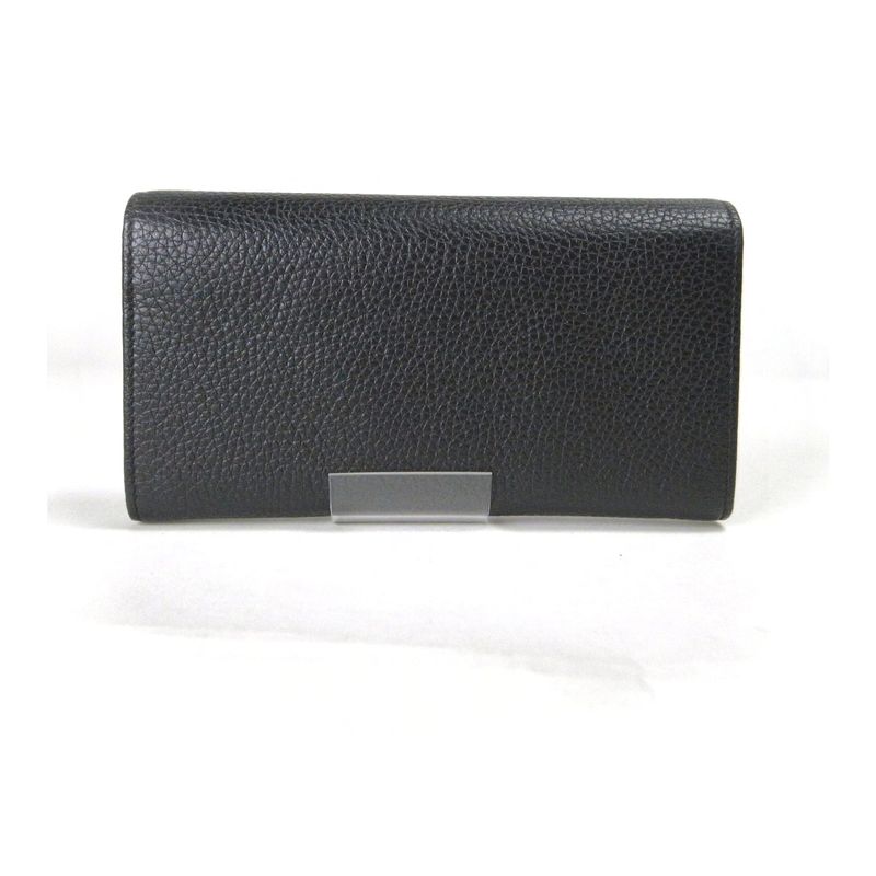 Gucci Interlocking Long Wallet With Coin Purse 598206 Black Men's Pawnshop Item