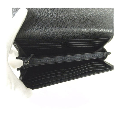 Gucci Interlocking Long Wallet With Coin Purse 598206 Black Men's Pawnshop Item