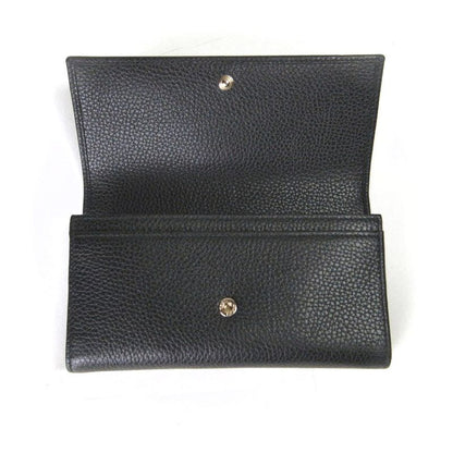 Gucci Interlocking Long Wallet With Coin Purse 598206 Black Men's Pawnshop Item
