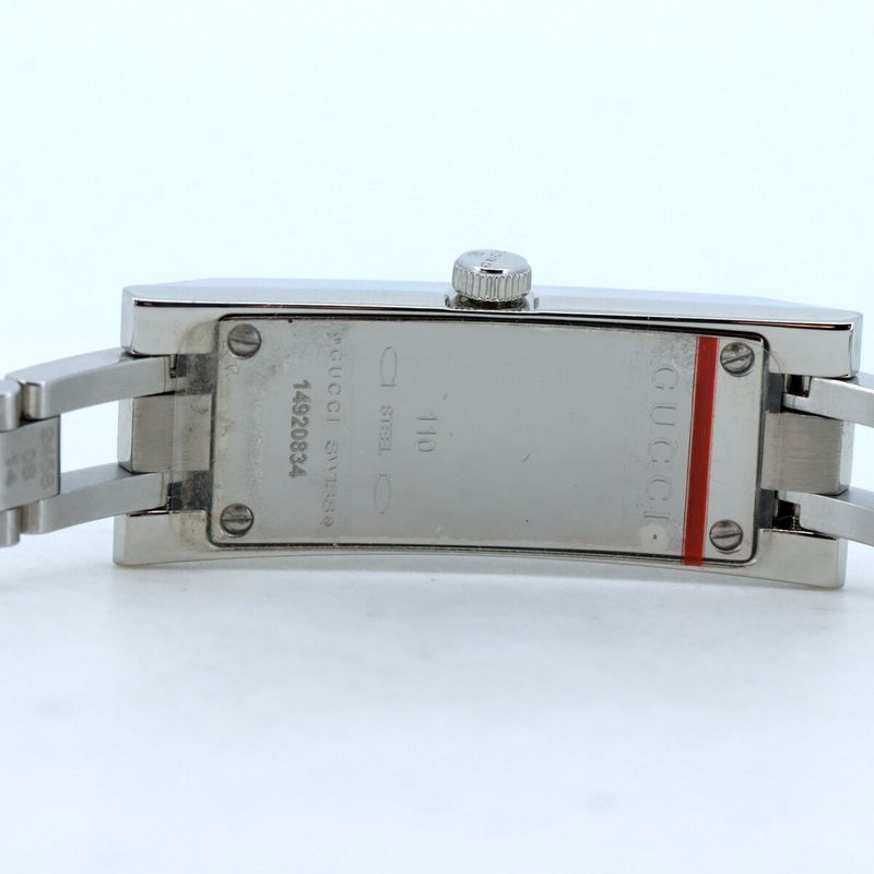 Gucci G-link Watch Stainless Steel Quartz White Shell And Pink Dial Ladies'