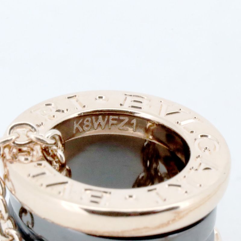 Bulgari Bee Zero One Black Ceramic Necklace 18K Pink Gold (18k Pink Gold)