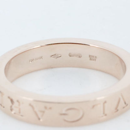 Bulgari Double Logo Diamond Ring Size 13.5 18K Pink Gold (18k Pink Gold)