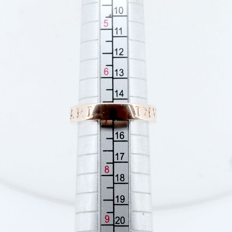 Bulgari Double Logo Diamond Ring Size 13.5 18K Pink Gold (18k Pink Gold)