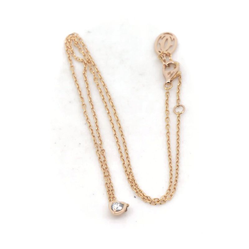 Cartier Diamants Légers Heart Necklace With Diamonds 18K Pink Gold (18k Pink