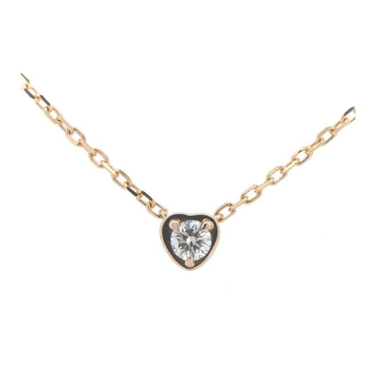 Cartier Diamants Légers Heart Necklace With Diamonds 18K Pink Gold (18k Pink