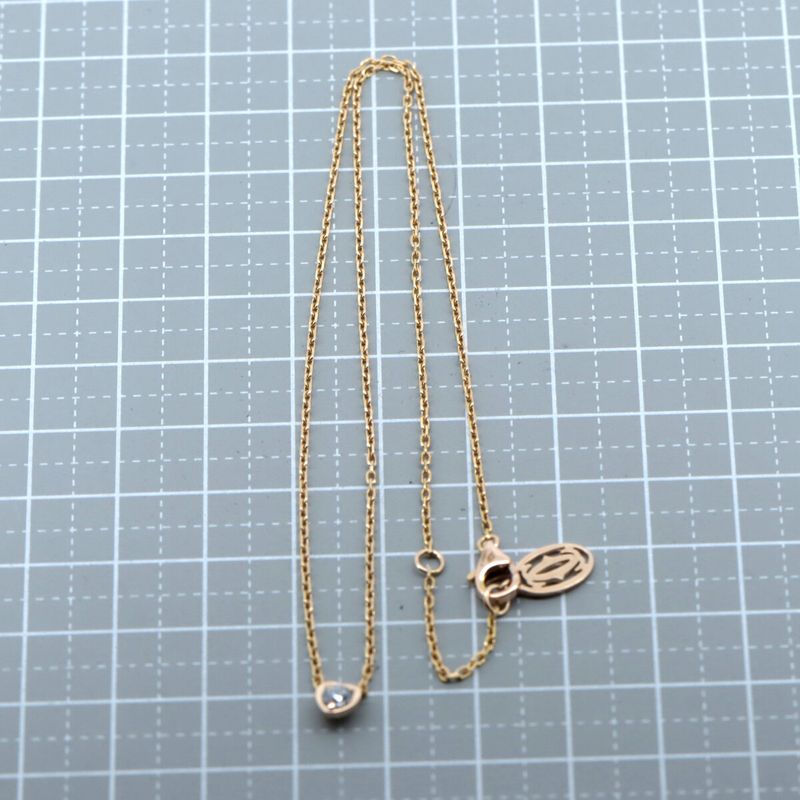 Cartier Diamants Légers Heart Necklace With Diamonds 18K Pink Gold (18k Pink