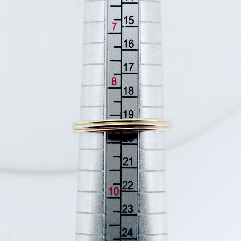 Cartier Wedding Trinity Ring Ring Size 18 18K Yellow Gold WG PG (18k Gold)