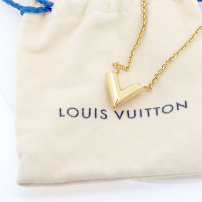 Louis Vuitton Escential V Necklace M61083 Gold Color Pawnshop Item