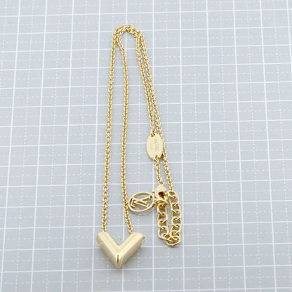 Louis Vuitton Escential V Necklace M61083 Gold Color Pawnshop Item
