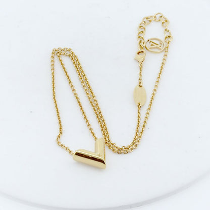 Louis Vuitton Escential V Necklace M61083 Gold Color Pawnshop Item