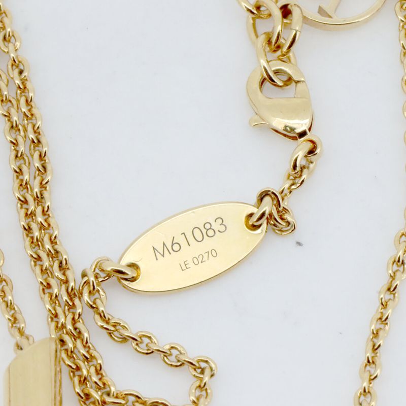 Louis Vuitton Escential V Necklace M61083 Gold Color Pawnshop Item