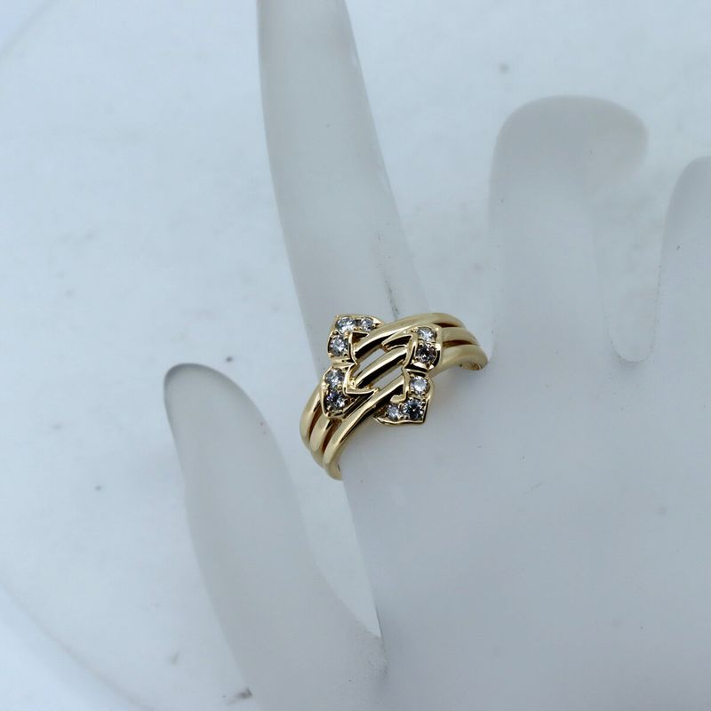 Dior Diamond Ring Size 13 18K Yellow Gold (18k Yellow Gold) Pawnshop Item