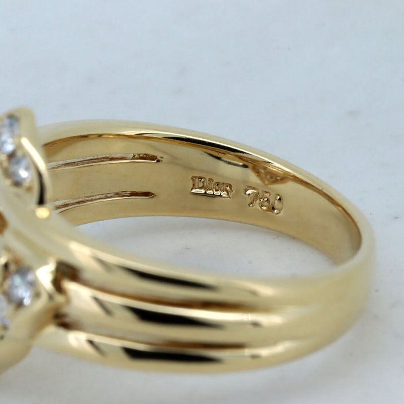 Dior Diamond Ring Size 13 18K Yellow Gold (18k Yellow Gold) Pawnshop Item