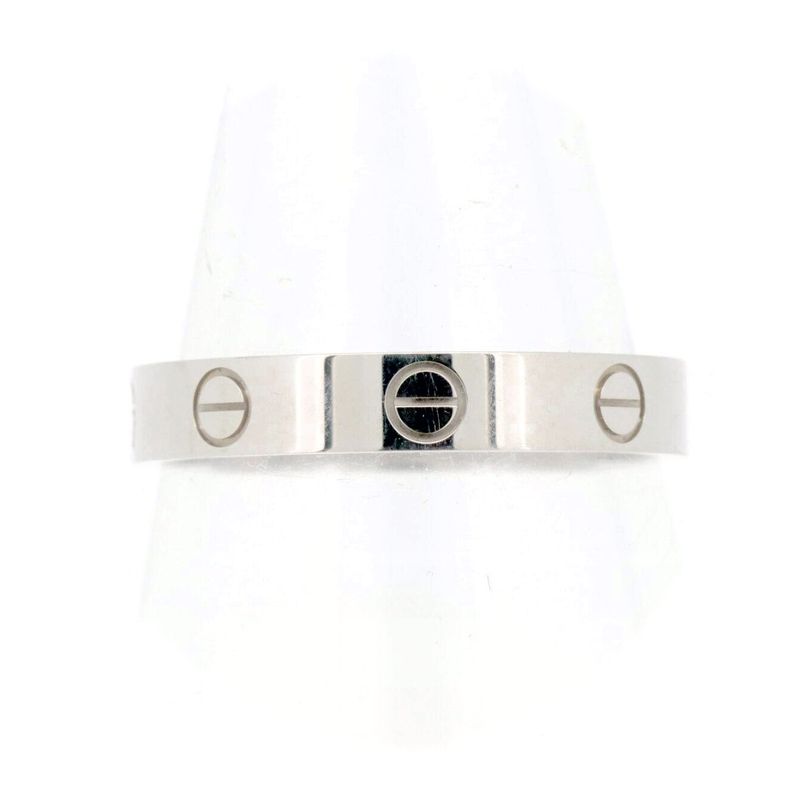 Cartier Mini Love Ring Size 17 18K White Gold (18k White Gold ) Pawnbroker's