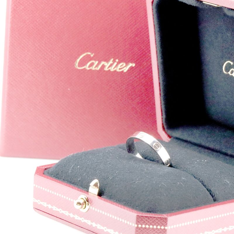 Cartier Mini Love Ring Size 17 18K White Gold (18k White Gold ) Pawnbroker's