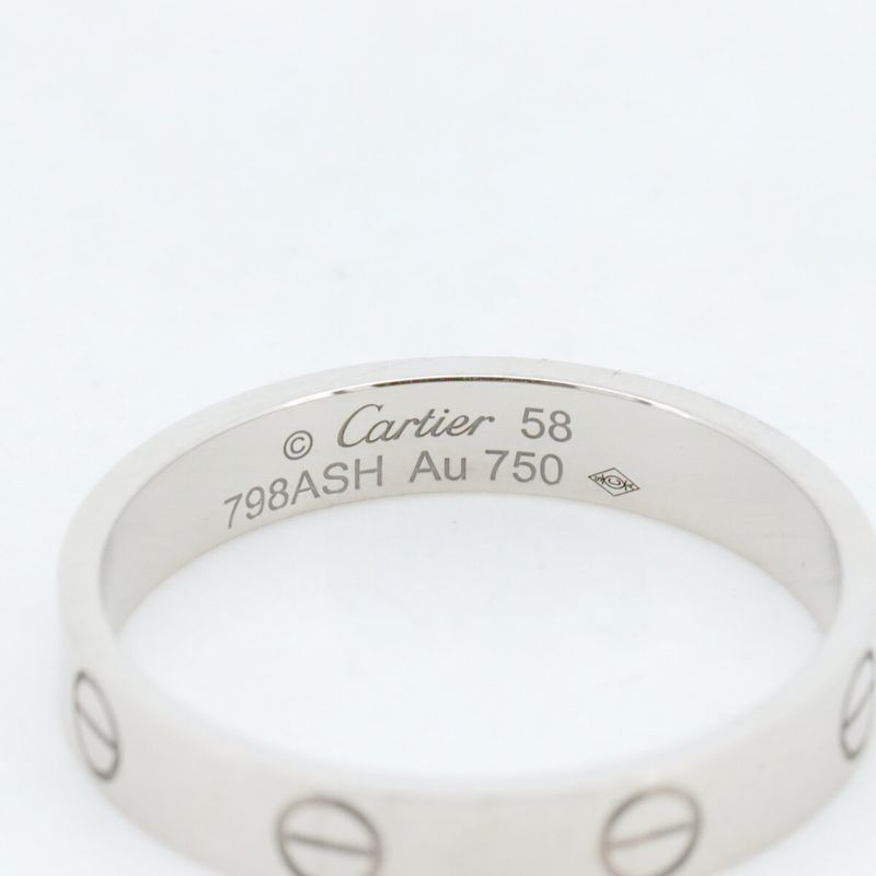 Cartier Mini Love Ring Size 17 18K White Gold (18k White Gold ) Pawnbroker's