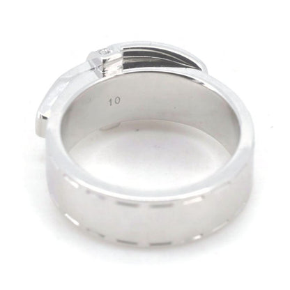 Gucci Belt Motif Diamond Ring Ring Size 10 18K White Gold (18k White Gold )