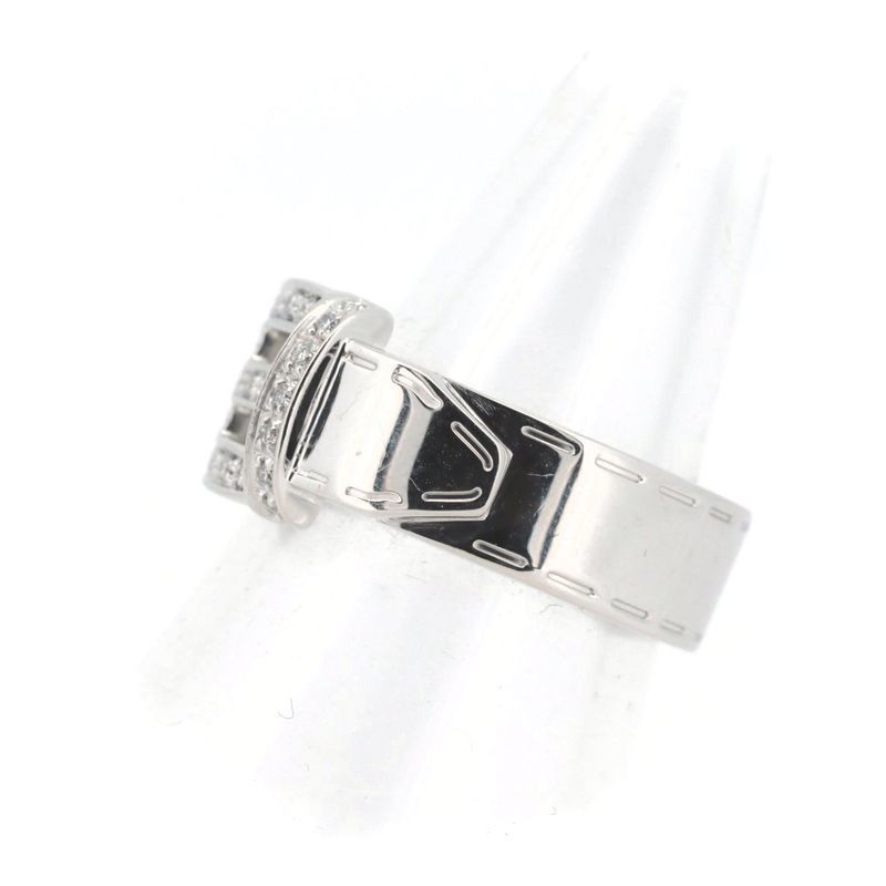 Gucci Belt Motif Diamond Ring Ring Size 10 18K White Gold (18k White Gold )