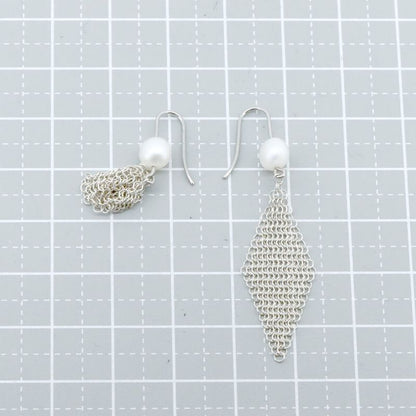 Tiffany & Co Freshwater Pearl Mesh Earrings Sv925 Pawnshop Item