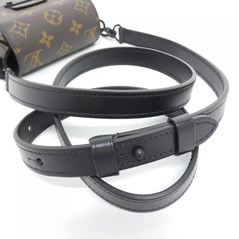 Louis Vuitton Monogram Macassar S-lock Vertical Wearable Wallet M81522 Shoulder