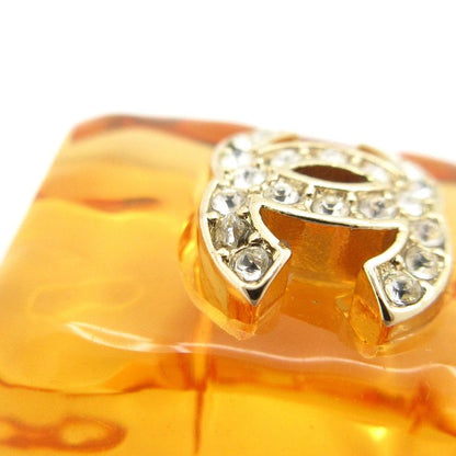 Chanel Earrings Excellent Condition Coco Mark Gold X Orange X Clear Perfume