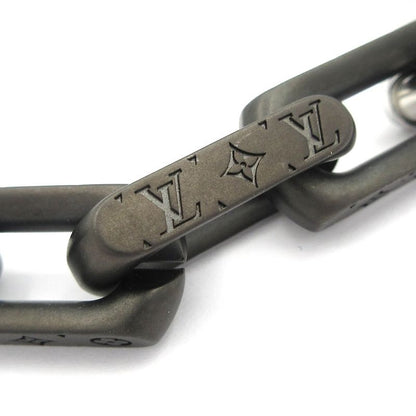 Louis Vuitton Bracelet Monogram Chain M00687 Silver and Black