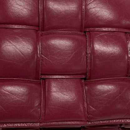 Bottega Veneta Shoulder Bag Padded Cassette Pink Bordeaux Leather