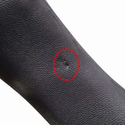 Christian Dior Leather Collar Necklace Choker Eyelet Dove Hardware Black Silver