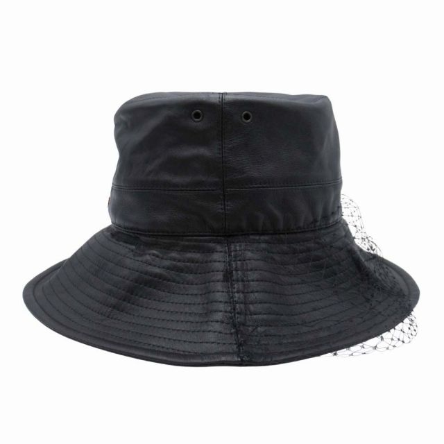 19aw Christian Dior Teddy-D Sheepskin Bob Hat Lamb Leather Veil Metal Logo Hat