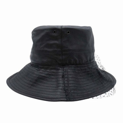 19aw Christian Dior Teddy-D Sheepskin Bob Hat Lamb Leather Veil Metal Logo Hat