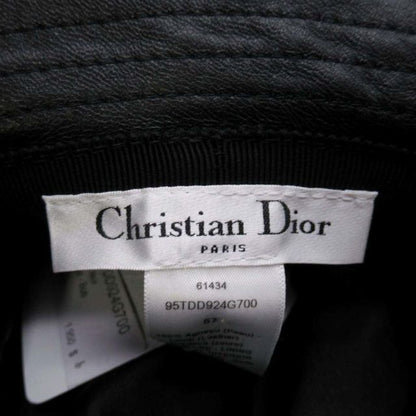 19aw Christian Dior Teddy-D Sheepskin Bob Hat Lamb Leather Veil Metal Logo Hat
